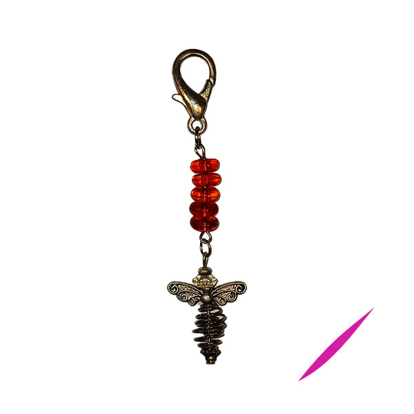 Bag Clip / Keyring: Medium: Angel  Bee