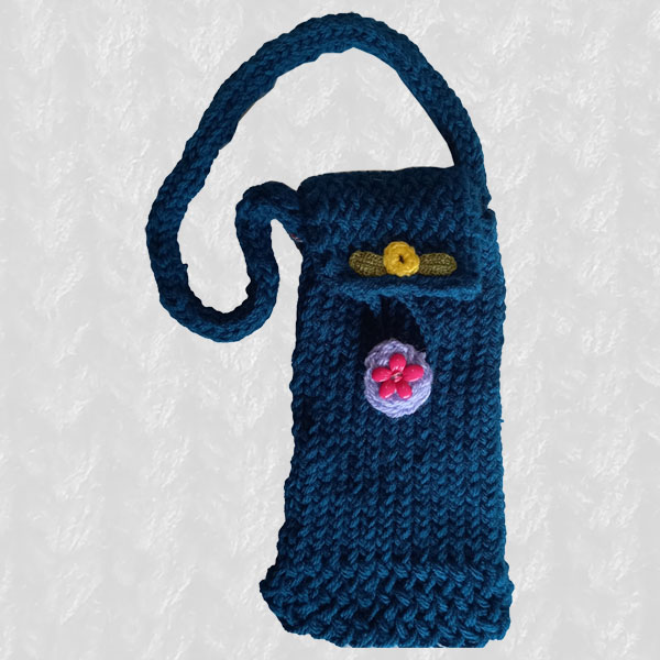 Knitted HandBag: Ocean Forest