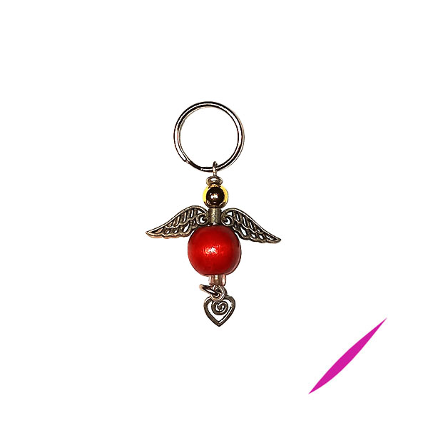 Bag Clip / Keyring: Large: Clear Heart