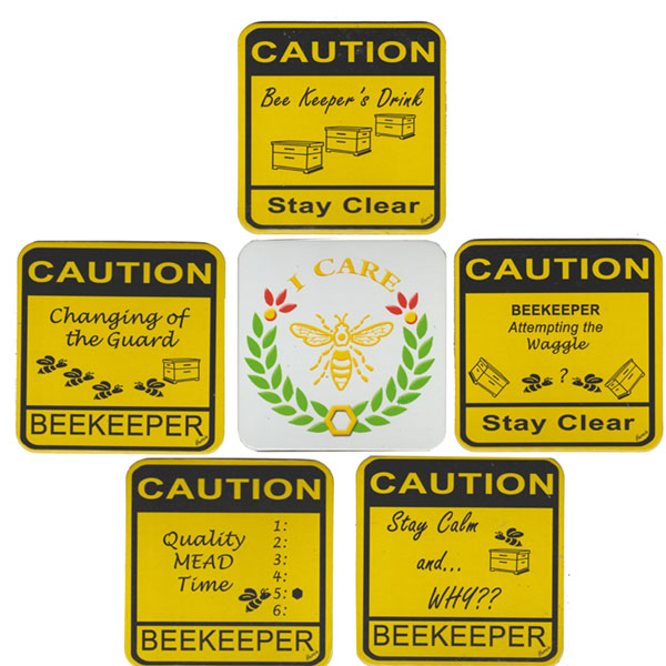 Multipack:  Bee Signs (6 Coasters)