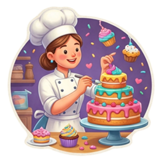 Bakers themed stickers