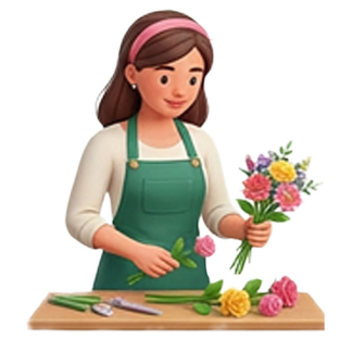 Florist themed stickers