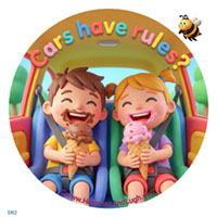 Vehicle License disk sticker IceCream