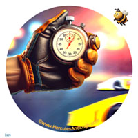Vehicle License disk sticker Stopwatch