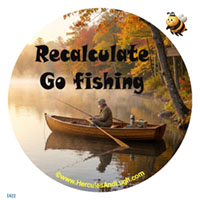 Vehicle License disk sticker Go fishing