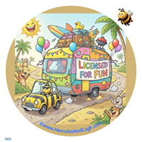 Vehicle License disk sticker Fun1